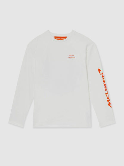 Reiss Popular Choice - Unisex Fit McLaren F1 Team Tyre-Print T-Shirt in White