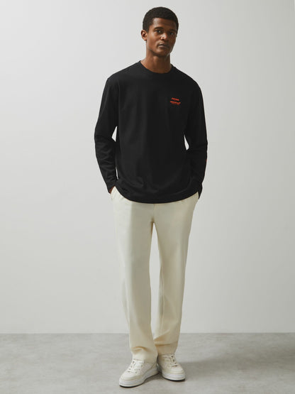 Reiss Sale - Unisex Fit McLaren F1 Team Tyre-Print T-Shirt in Black