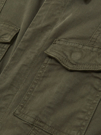 Reiss Savings - Good American Cotton Twill Jumpsuit with Stretch in Khaki