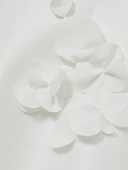 Reiss Affordable - Acler Ivory Petal Detail Fitted Midi Dress in Ivory