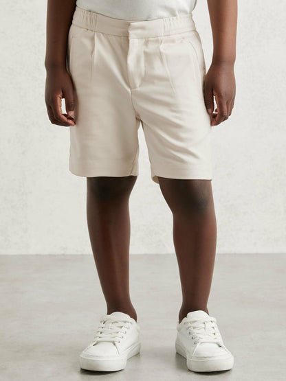 Reiss Affordable - 13-14 yrs Relaxed Drawstring Shorts in Off White