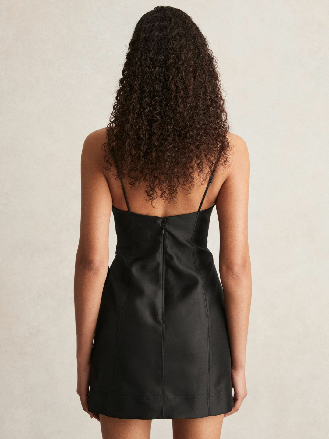 Reiss Savings - Acler Petal Detail Fitted Mini Black Dress in Black