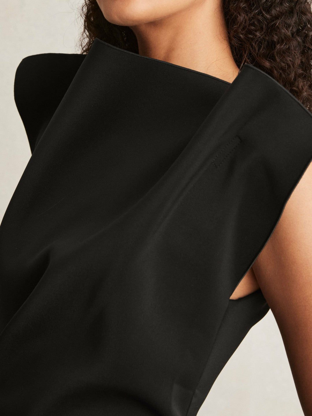 Reiss Popular Choice - Acler Layered Ruffle Mini Black Dress in Black
