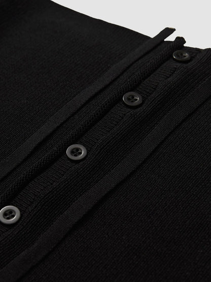 Reiss Sale - 100% Cotton Jumper in Black