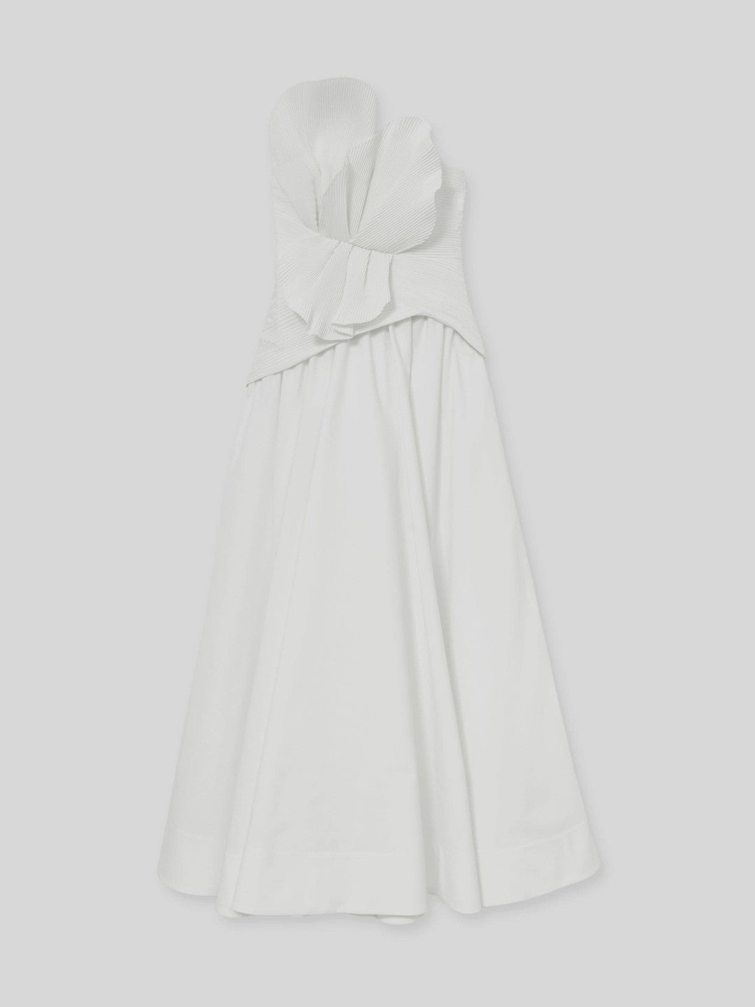 Reiss Deal - Acler Ivory Plissé Fan Strapless Maxi Dress in Ivory