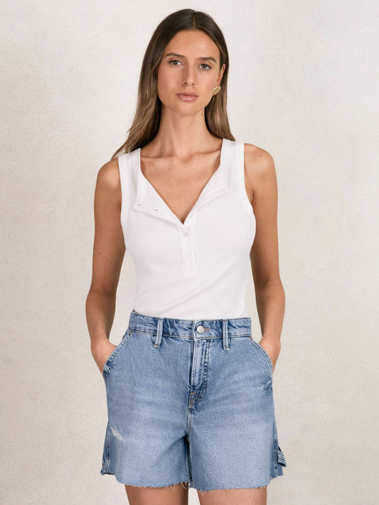 Reiss Savings - 90S Long 100% Cotton Shorts in Indigo Blue