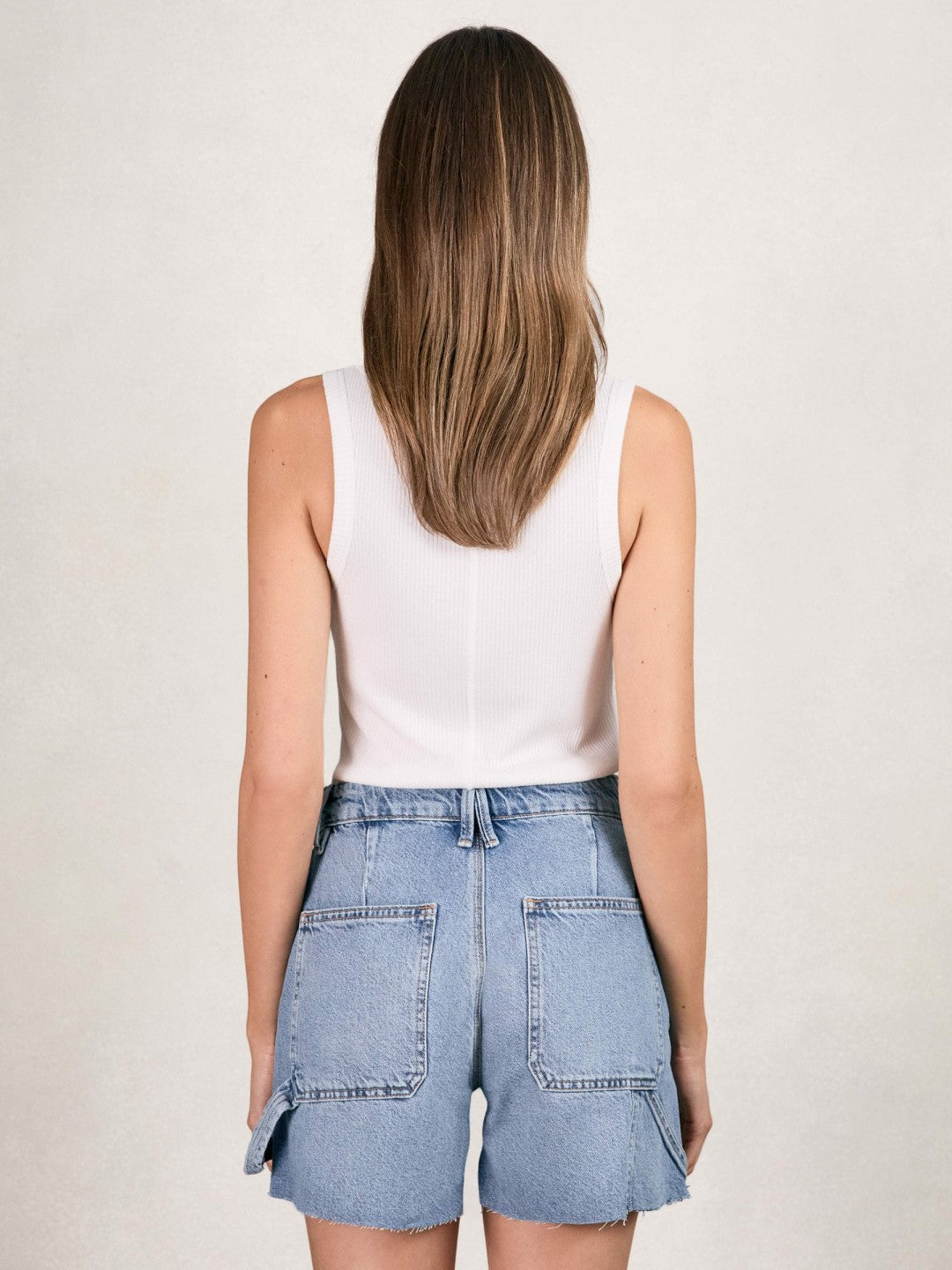Reiss Savings - 90S Long 100% Cotton Shorts in Indigo Blue