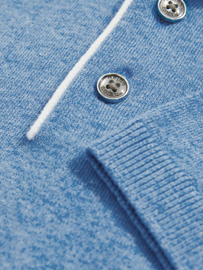 Reiss Featured - 13-14 yrs Contrast Placket Polo Shirt With Cotton in Blue