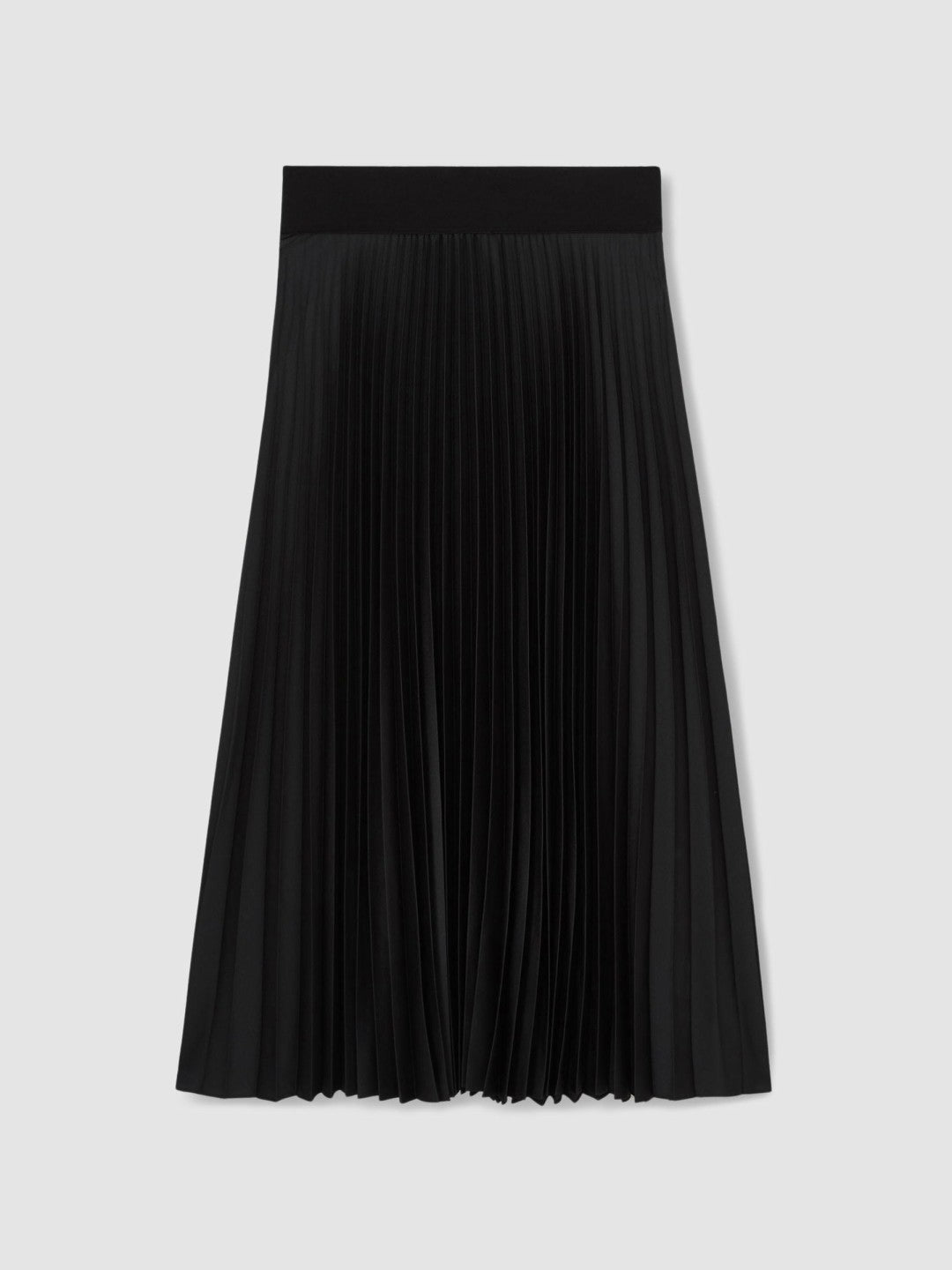 Reiss Best Seller - Pleated Midi Skirt in Black