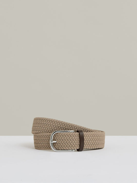 Reiss Savings - Basket Weave Belt in Stone