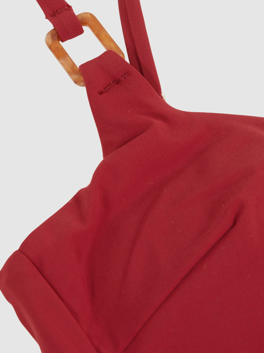 Reiss Savings - Cut-Out Detail Bikini Top in Dark Red