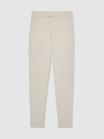 Reiss Popular Choice - Slim-Fit Internal-Drawstring Trousers in Stone