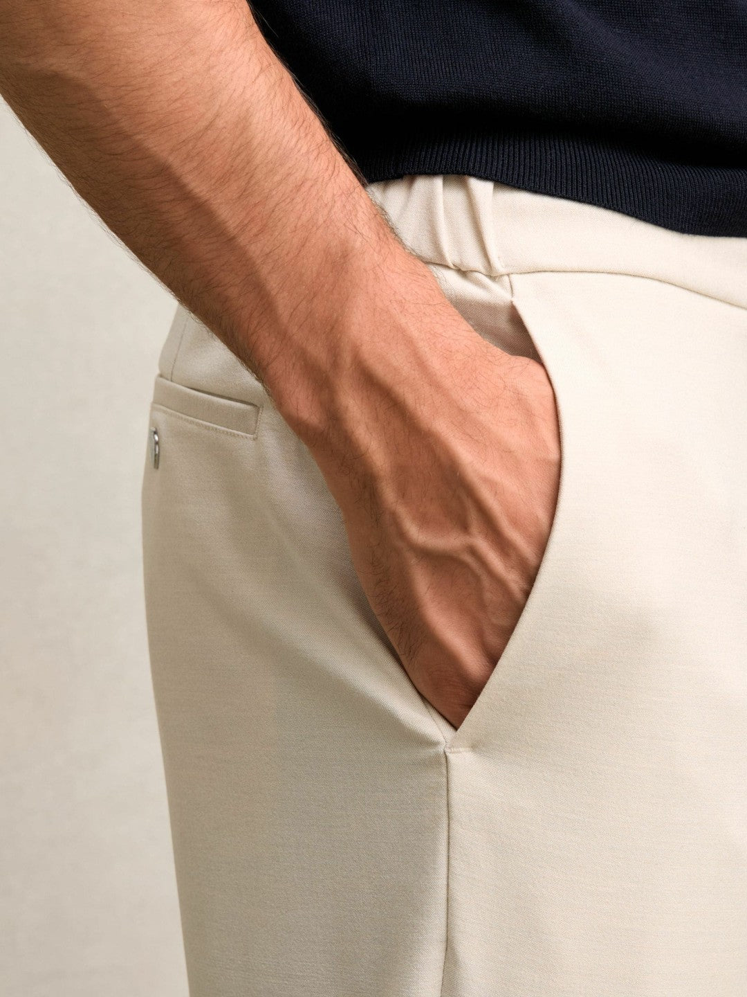 Reiss Popular Choice - Slim-Fit Internal-Drawstring Trousers in Stone