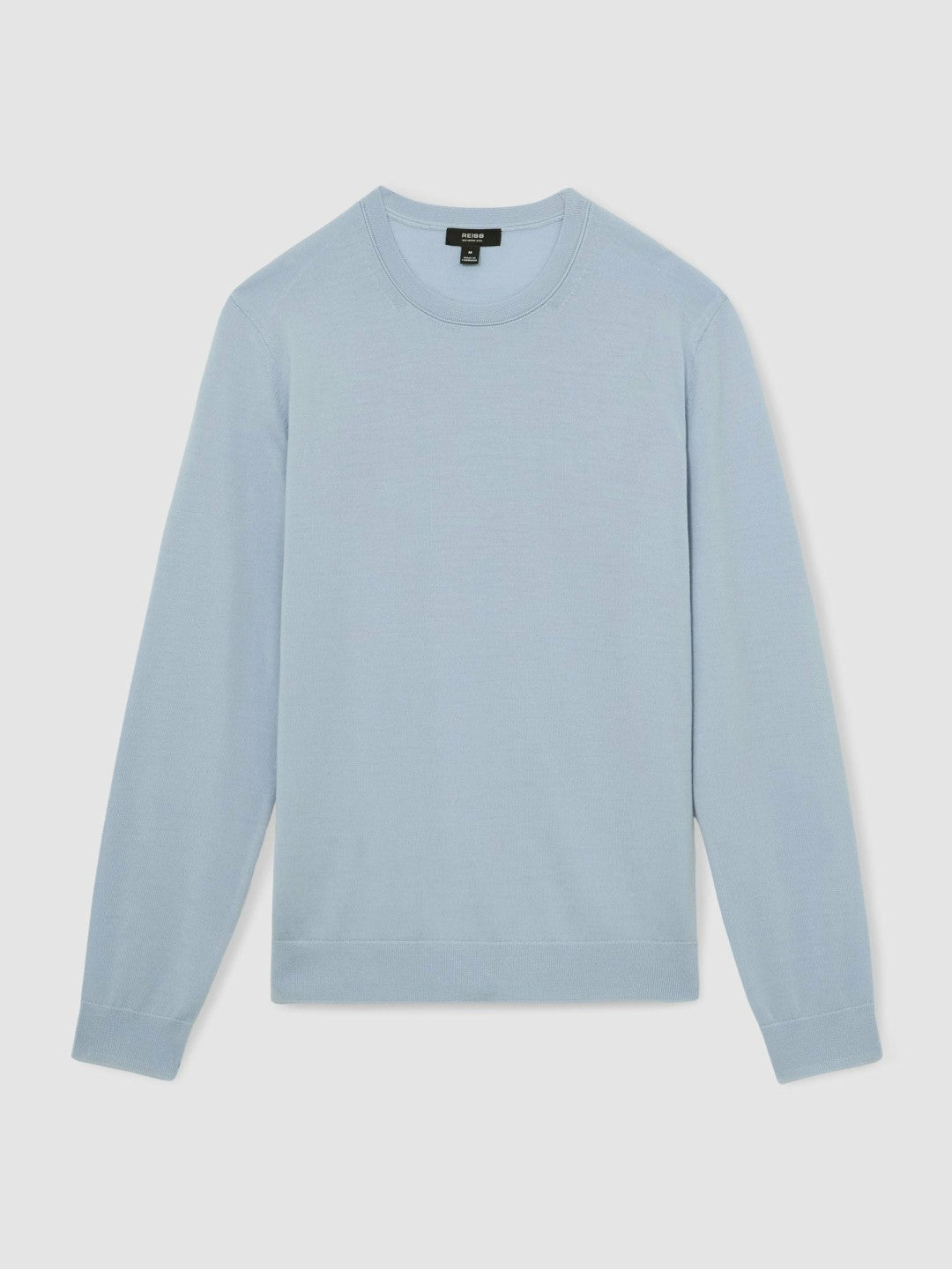 Reiss Offer - Merino Wool Crew Neck Jumper in Soft Blue