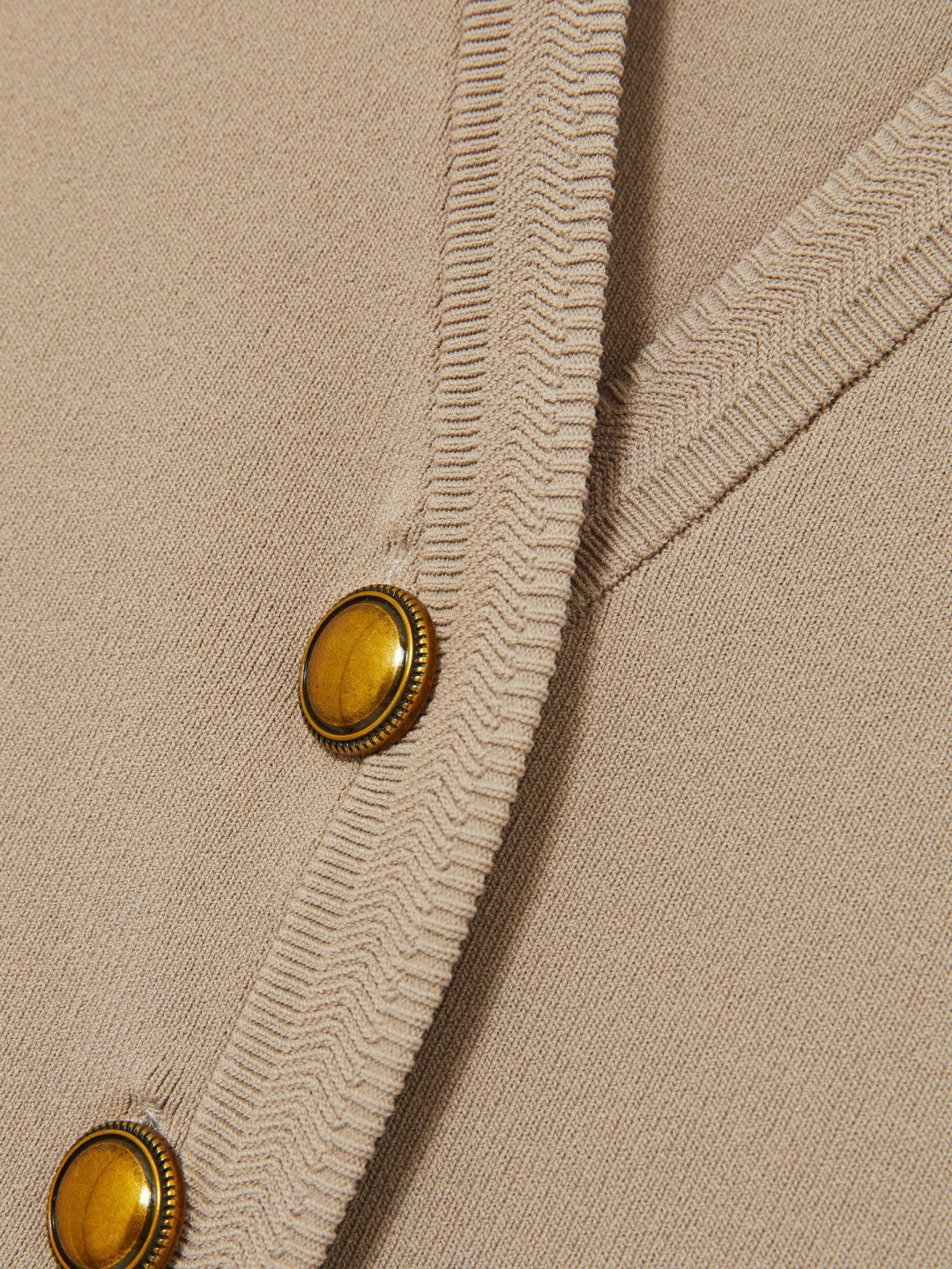 Reiss Knitted Button Through Vest in Neutral