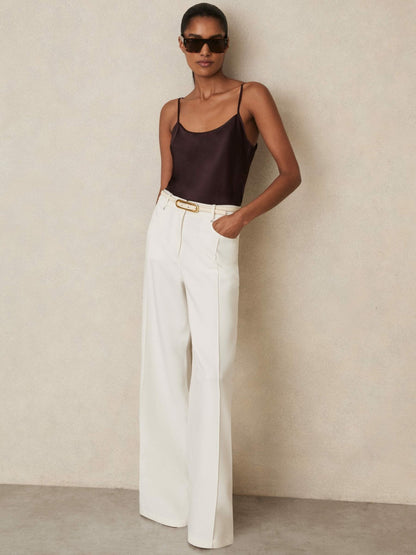 Reiss Deal - Silk Cami Top in Burgundy