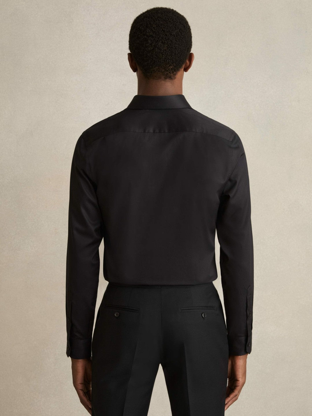 Reiss Featured - Slim Fit Slim-Fit Cotton Double-Cuff Shirt in Black