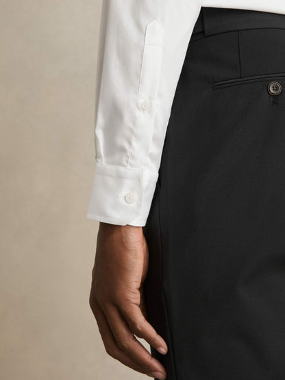 Reiss Offer - Regular Fit Slim-Fit Cotton Double-Cuff Shirt in White