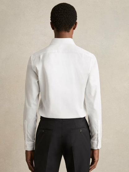 Reiss Offer - Regular Fit Slim-Fit Cotton Double-Cuff Shirt in White