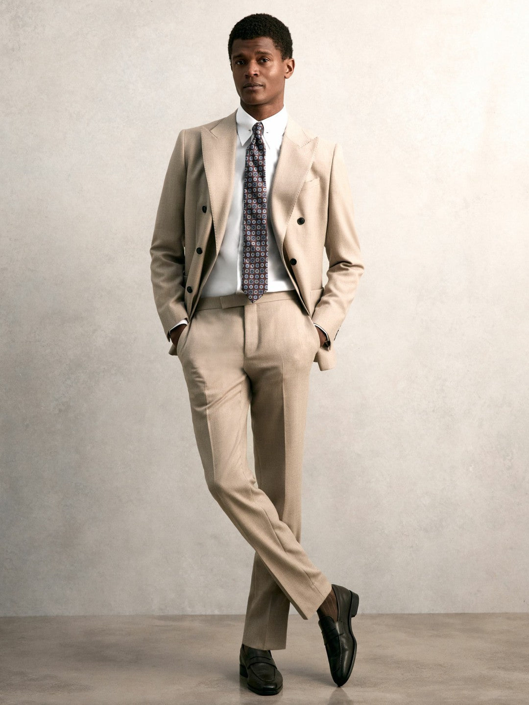 Reiss Slim Fit Cotton Pin Collar Shirt in White