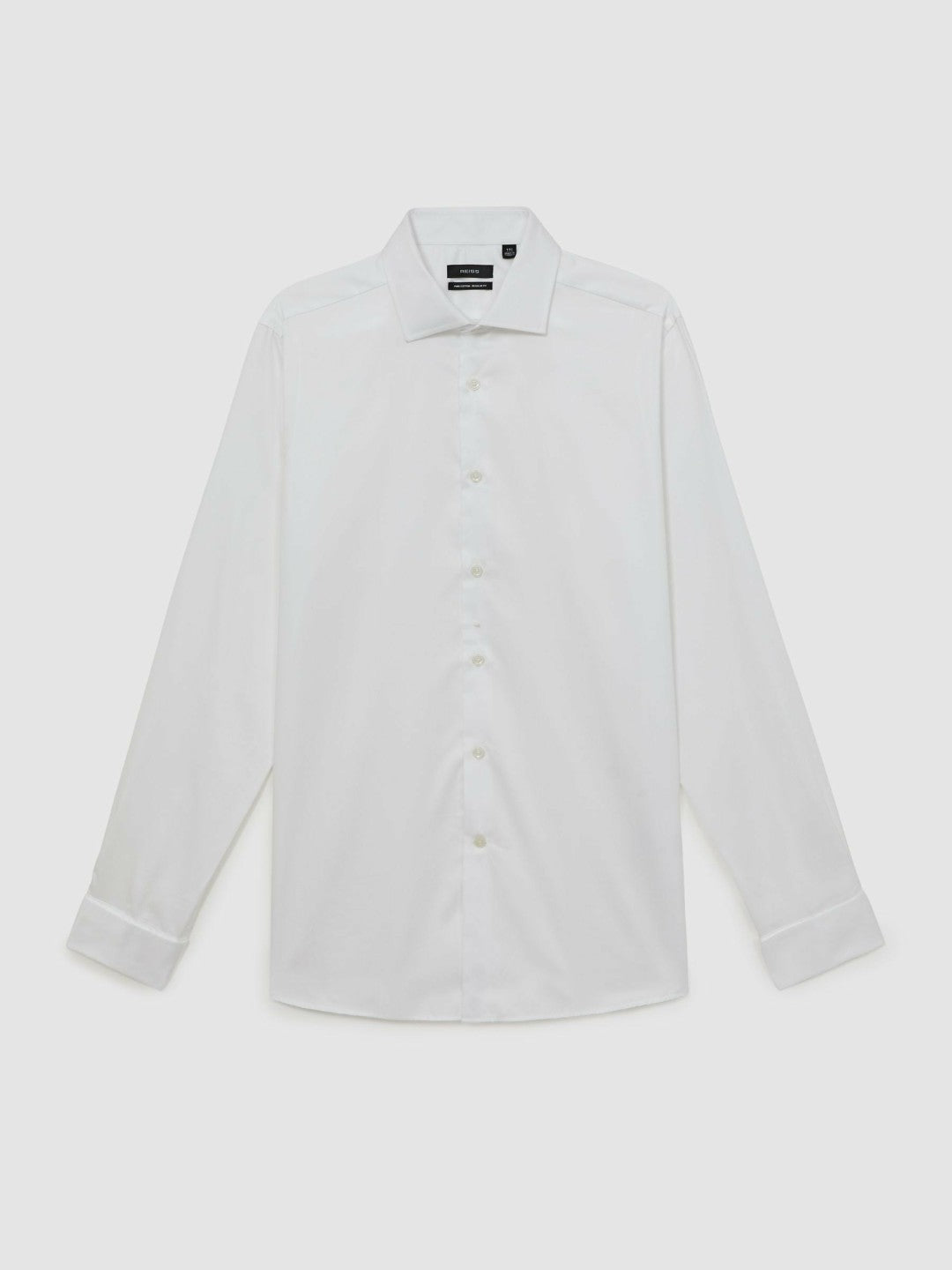 Reiss Deal - Regular Fit Slim-Fit Cotton-Sateen Shirt in White
