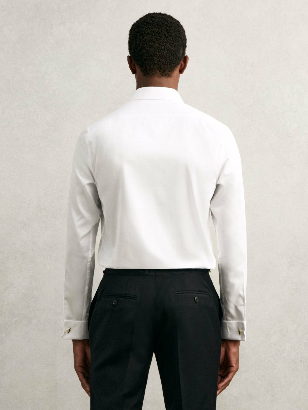 Reiss Deal - Regular Fit Slim-Fit Cotton-Sateen Shirt in White