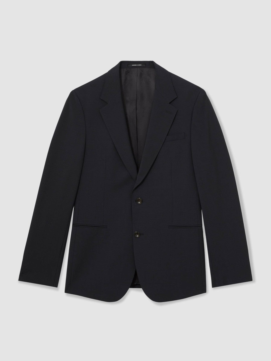 Reiss Affordable - Wool-Blend Single-Breasted Suit Blazer Slim-Fit in Navy