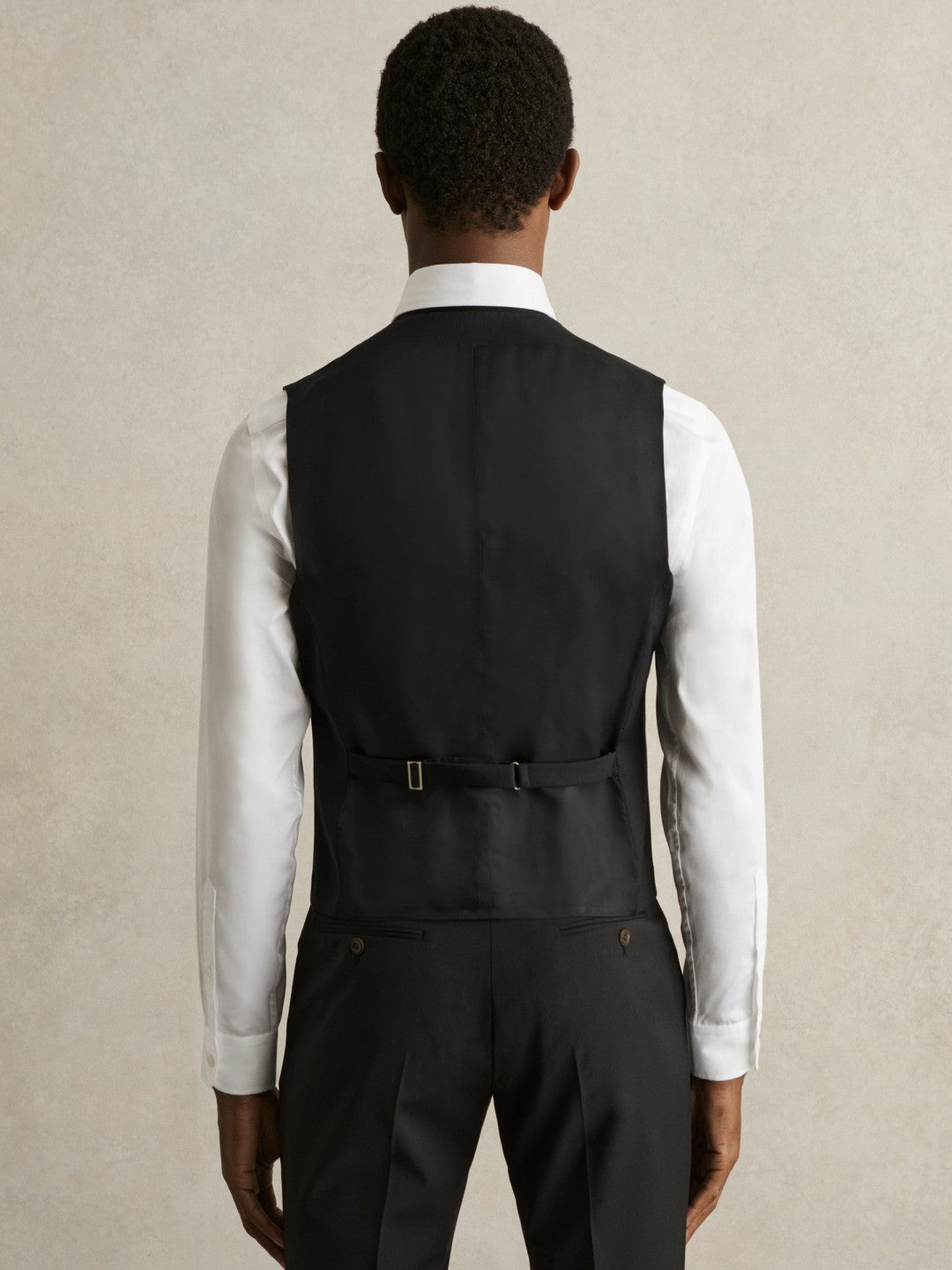 Reiss Value - Wool-Blend Slim-Fit Waistcoat in Black