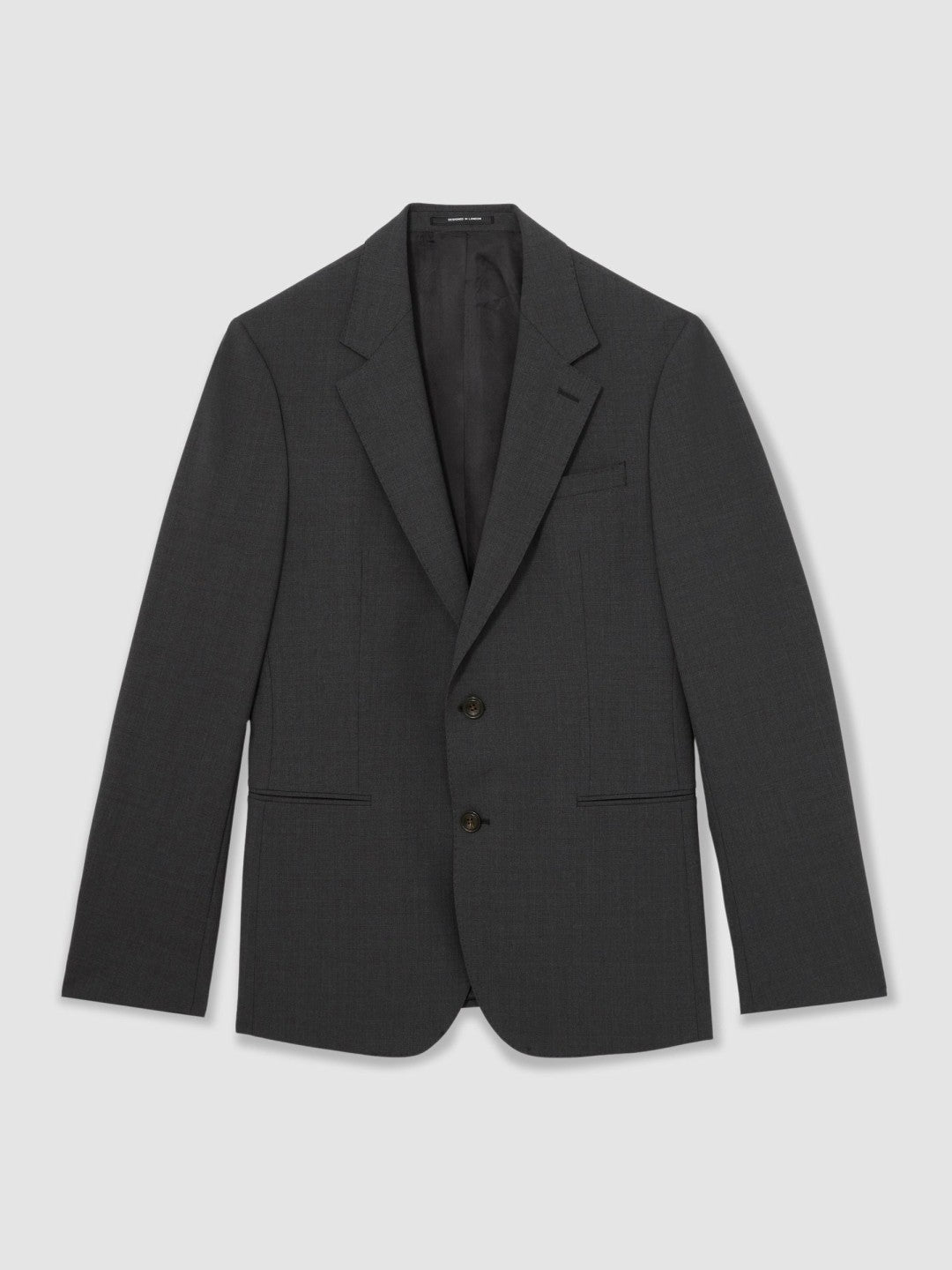 Reiss Savings - Wool-Blend Single-Breasted Suit Blazer Slim-Fit in Grey