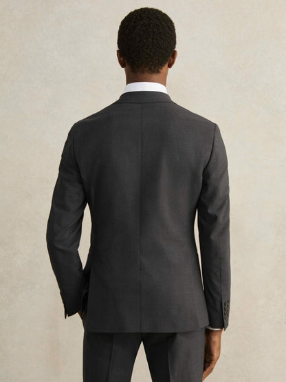 Reiss Savings - Wool-Blend Single-Breasted Suit Blazer Slim-Fit in Grey