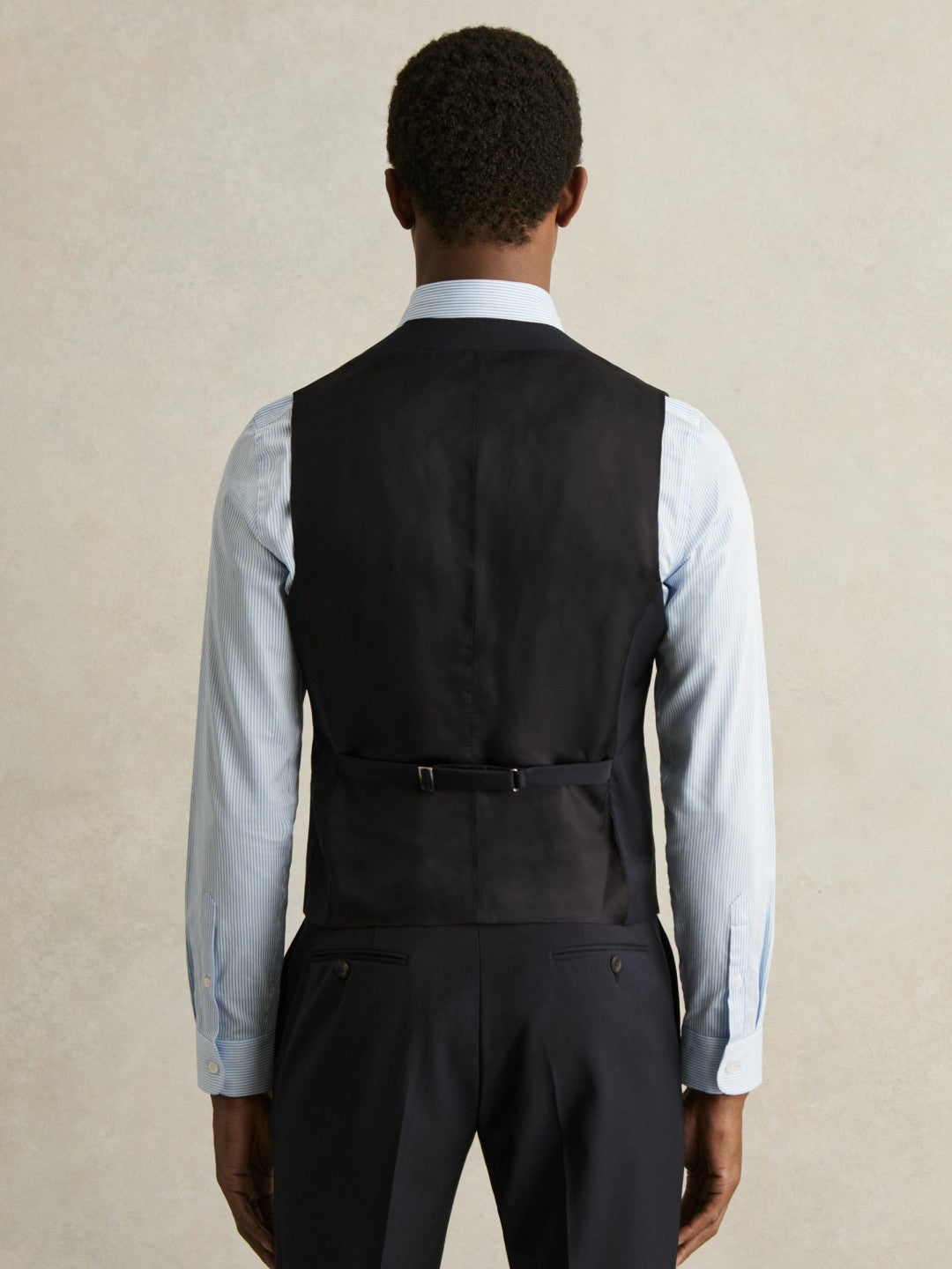 Reiss Featured - Wool-Blend Slim-Fit Waistcoat in Navy