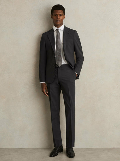 Reiss Offer - Slim-Fit Wool-Blend Suit Trousers in Grey