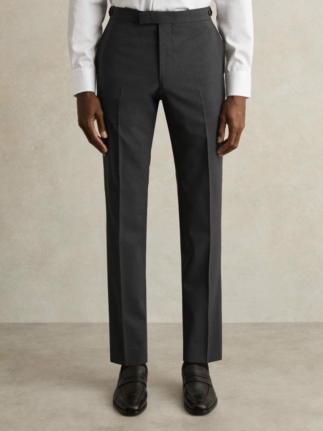Reiss Offer - Slim-Fit Wool-Blend Suit Trousers in Grey