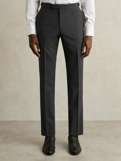 Reiss Offer - Slim-Fit Wool-Blend Suit Trousers in Grey