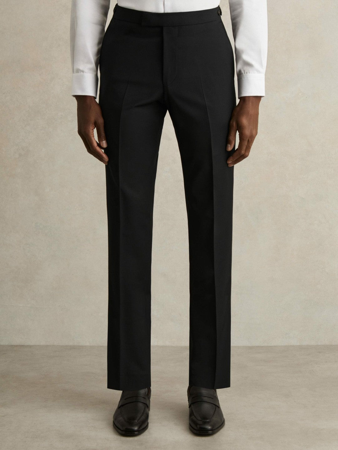 Reiss Value - Slim-Fit Wool-Blend Suit Trousers in Black