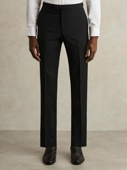 Reiss Value - Slim-Fit Wool-Blend Suit Trousers in Black