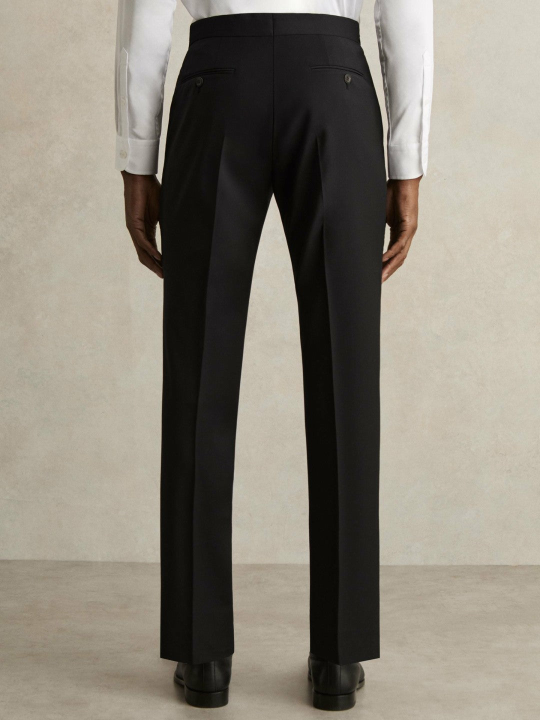 Reiss Value - Slim-Fit Wool-Blend Suit Trousers in Black