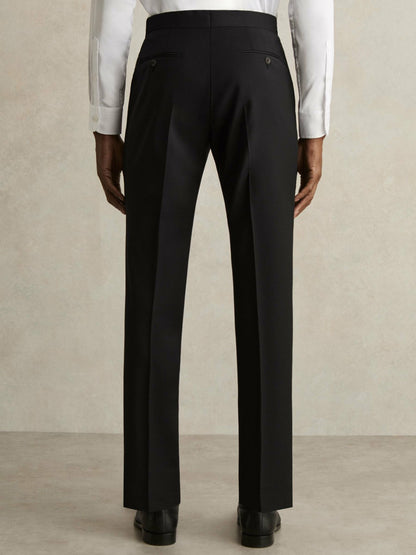 Reiss Value - Slim-Fit Wool-Blend Suit Trousers in Black