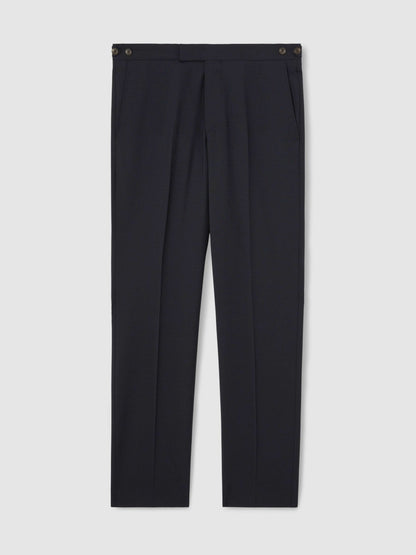 Reiss Savings - Slim-Fit Wool-Blend Suit Trousers in Navy