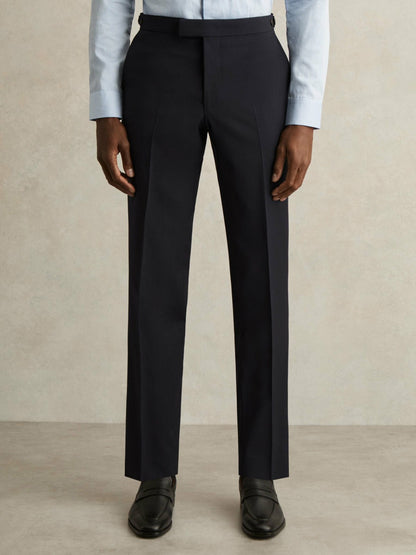 Reiss Savings - Slim-Fit Wool-Blend Suit Trousers in Navy