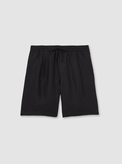 Reiss Value - Linen Drawstring Shorts in Navy
