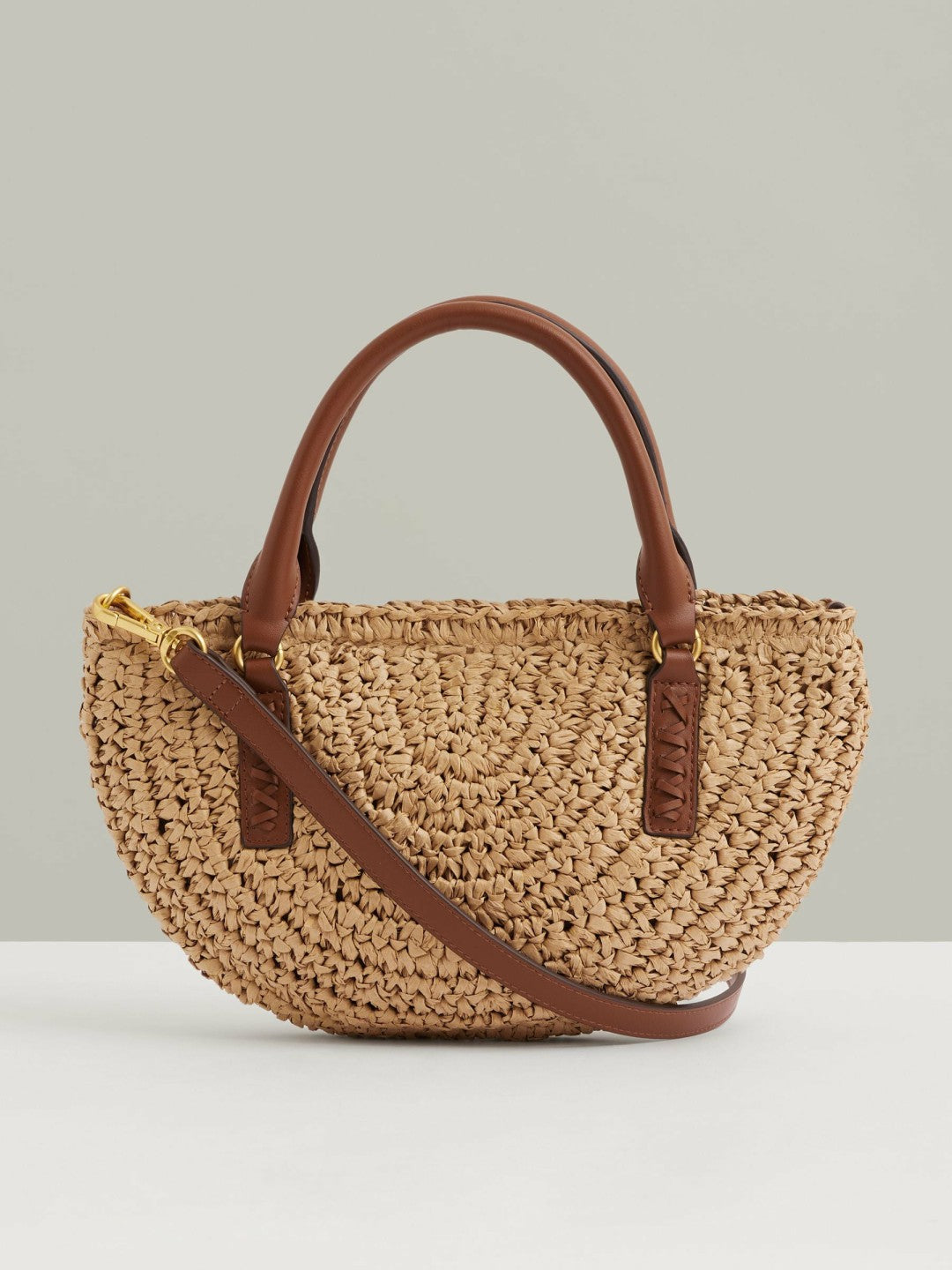 Reiss Featured - Raffia Woven Cross-body Bag in Natural