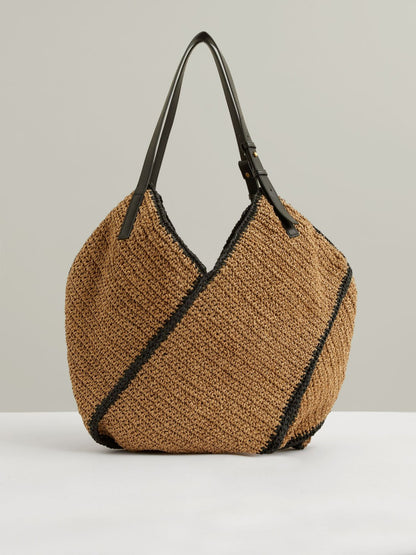 Reiss Savings - Raffia Ruffle Tote Bag in Natural