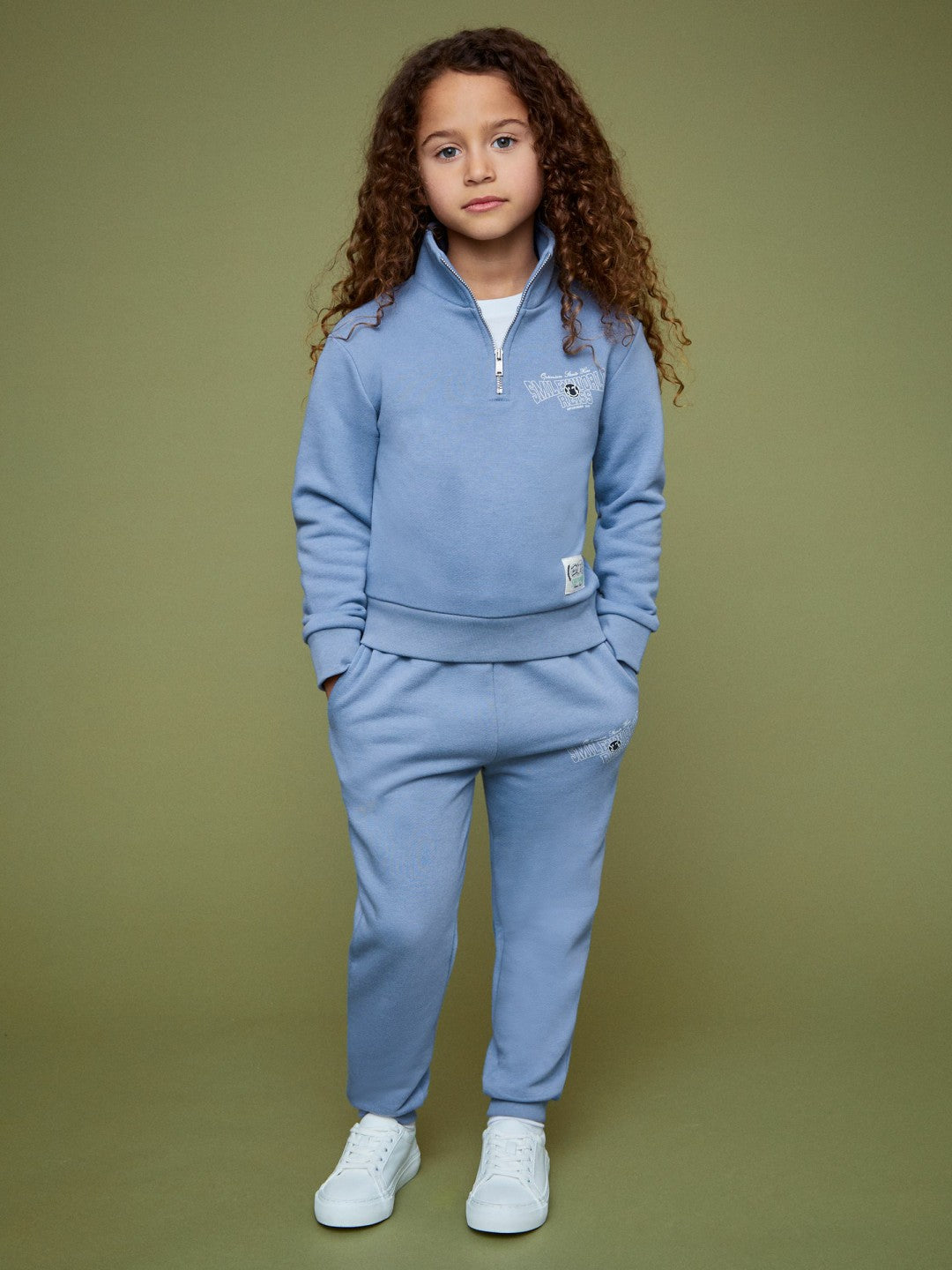 Reiss Best Seller - 13-14 yrs SmileyWorld Half-Zip Sweatshirt Unisex Fit in Blue