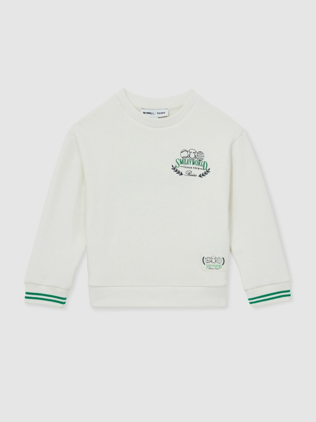 Reiss Sale - 9-13 yrs SmileyWorld Logo Sweatshirt Unisex Fit in White
