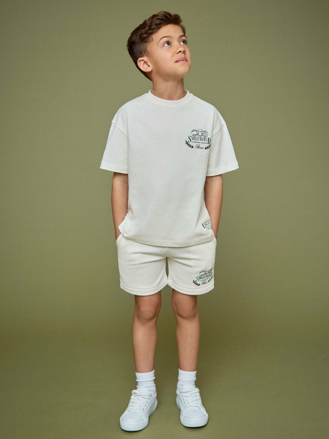 Reiss Affordable - 3-9 yrs SmileyWorld Oversize T-Shirt in White