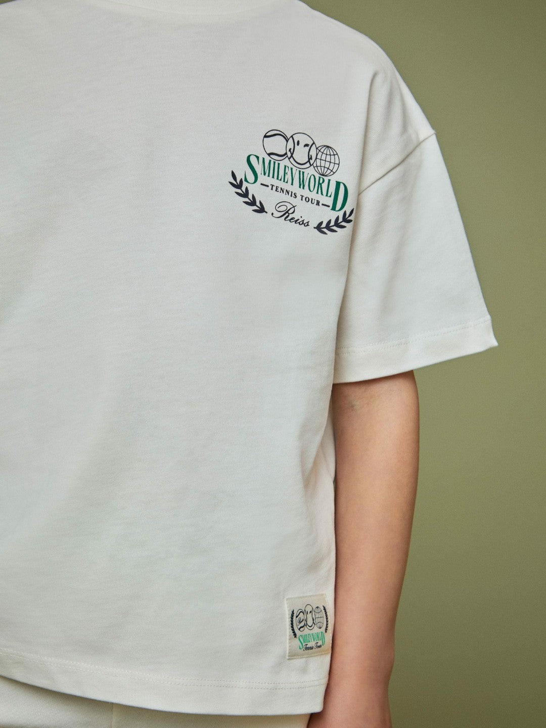 Reiss Affordable - 3-9 yrs SmileyWorld Oversize T-Shirt in White
