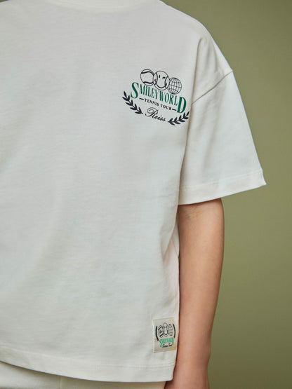 Reiss Affordable - 3-9 yrs SmileyWorld Oversize T-Shirt in White