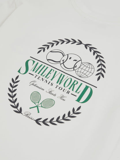 Reiss Affordable - 3-9 yrs SmileyWorld Oversize T-Shirt in White