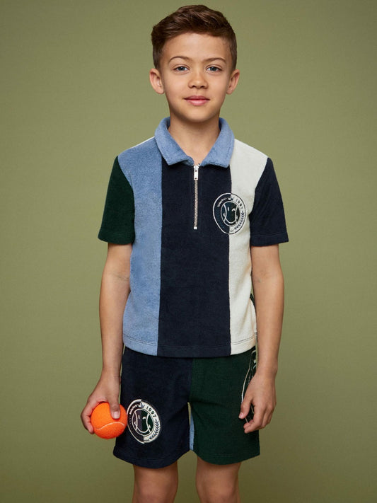 Reiss 9-13 yrs SmileyWorld Towel Polo Shirt in Blue